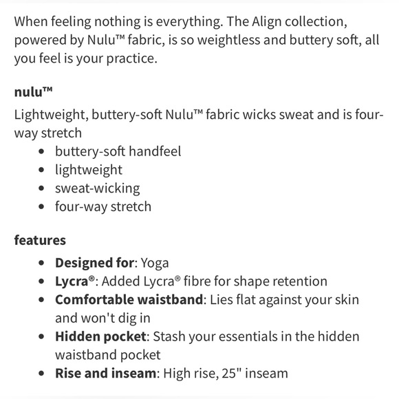 Lululemon Align Pant 25" *Diamond Dye- Pitch Grey Graphite Grey/ Size 10 - Picture 10 of 11